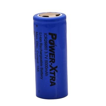 Power-Xtra ICR26650 Li-ion 3.7V 5000mAh Şarjlı Pil-15A