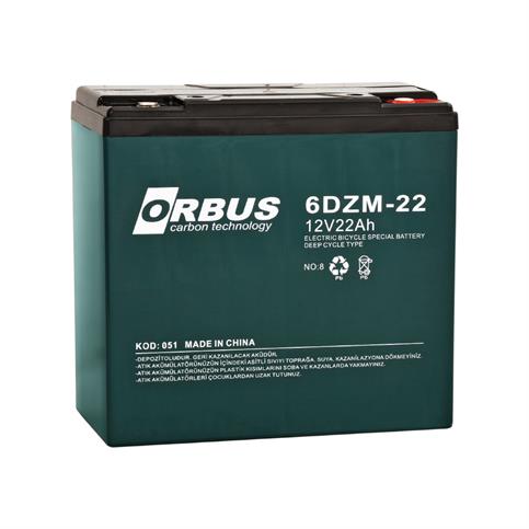 Orbus 6-DZM-22 12V 22 Ah Elektrikli Bisiklet Aküsü