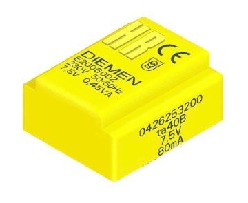 0.35VA  2x9V Kapalı Tip Trafo