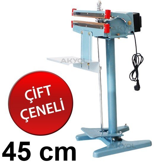 PFS 450x2 Ayaklı Çift Çeneli Poşet Ağzı Kapatma Makinası