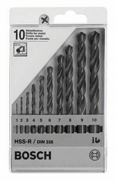 10 parçalı HSS-R metal matkap ucu seti, DIN 338