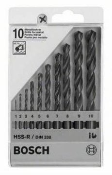 10 parçalı HSS-R metal matkap ucu seti, DIN 338