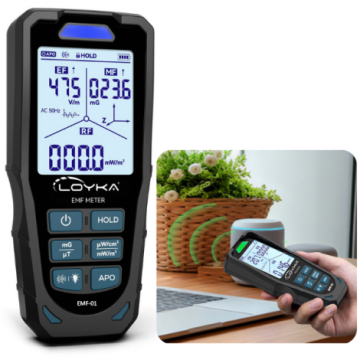 EMF-01 Profesyonel 3 Eksen EMF & RF Elektromanyetik Alan Dedektörü