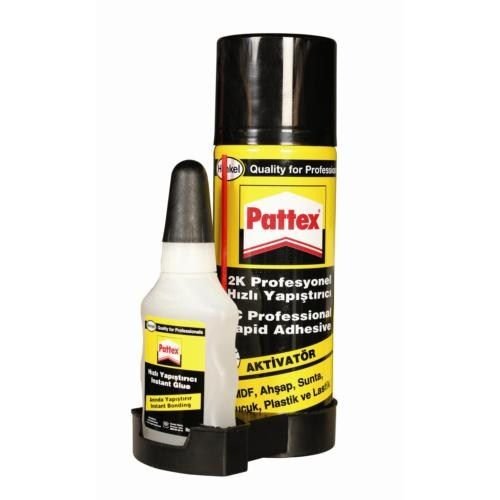 Pattex 283540 2K Aktivatörlü Hızlı Yapıştırıcı 200 ml Aerosol+50 ml Şişe