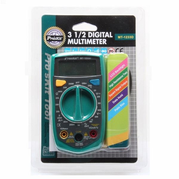 ProskitMT-1233D Digital Multimetre (Kare Sinyal,Direnç)