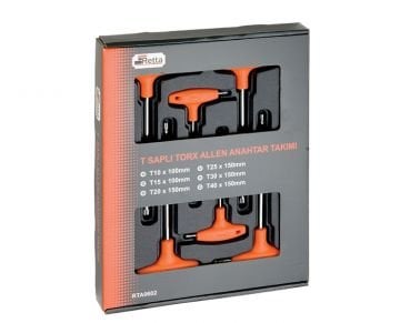 Retta 6 Adet T Saplı Delikli Torx Anahtar Takımı