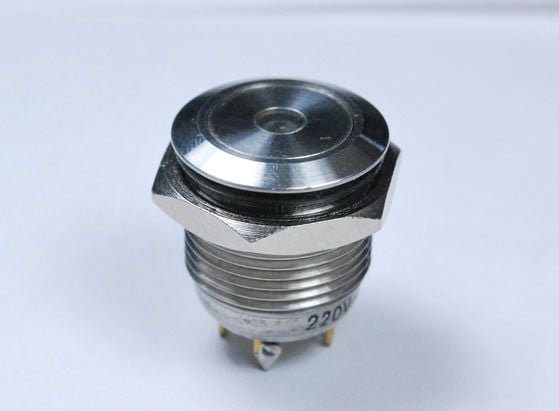 12 MM IŞIKSIZ ALÜMİNYUM-PLAST.(BUTON) IP65 10 Adet  Yeşil