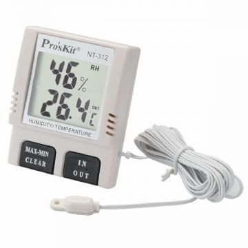 Proskit NT-312 Digital Sıcaklık Nem Ölçer (Problu)