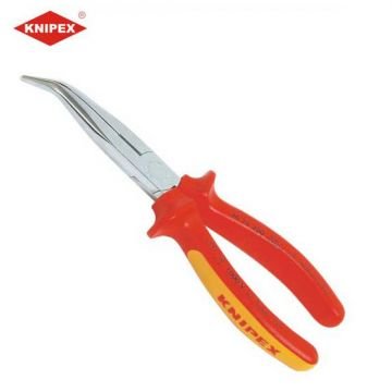 KNIPEX 26 27 200 Kesicili Yassı Yuvarlak Kargaburun, 1000V İzolasyonlu (200mm)