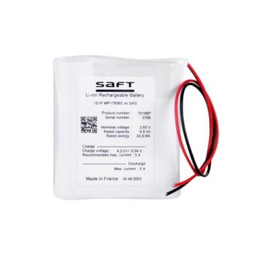 Saft 1S1P INT176065-XLR SAS - Koruma Devreli Li-İon Şarjlı Pil