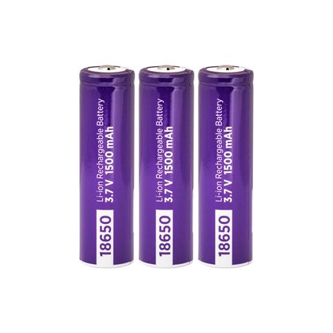 Power-Xtra 3.7V Li-İon 18650 1500 Mah Şarjlı Pil - Başlı - 0.5C 3 Lü Paket