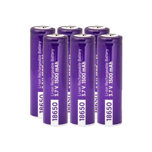 Power-Xtra 3.7V Li-İon 18650 1500 Mah Şarjlı Pil - Başlı - 0.5C 6 Lı Paket