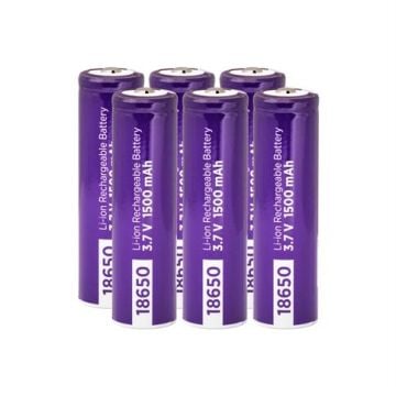 Power-Xtra 3.7V Li-İon 18650 1500 Mah Şarjlı Pil - Başlı - 0.5C 6 Lı Paket