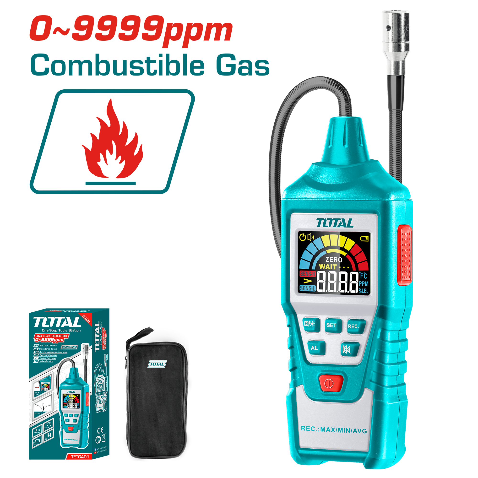 TOTAL  DİJİTAL GAZ DEDEKTÖRÜ  TETGA01