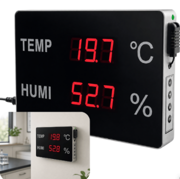 Huato NanoSense-18 Büyük Sıcaklık Nem Ölçer | 4,5 cm Rakam