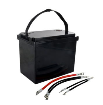 12M - Plastik ABS Akü Kutusu - 260X170x212mm - 12V 100 Ah - Güç Kablosu Dahil