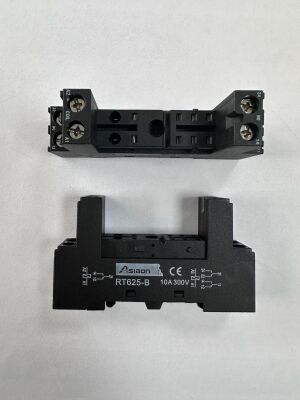 RT625-B 8P Çift Kontak Ray Tipi Röle Soketi