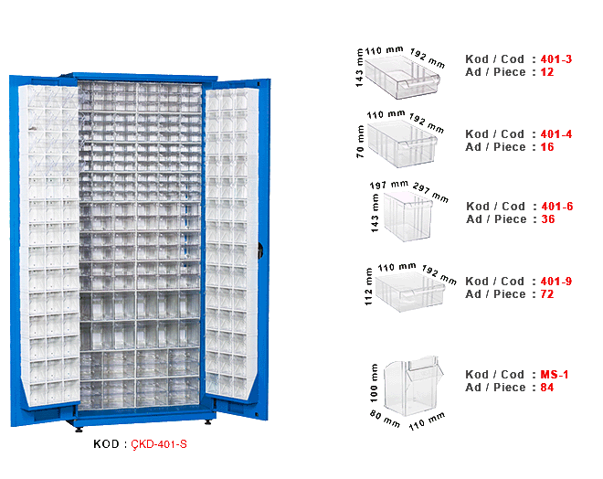ÇKD-402-S Tek yönlü çekmeceli stand
