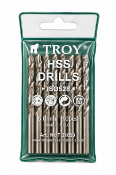 TROY 31050 HSS Matkap Ucu (Ø5,0mm) 1 Set = 10 adet