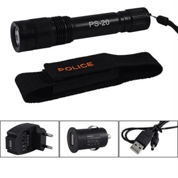 Police PS-20 Cree Power Led Şarj Edilebilir El Feneri (İ)