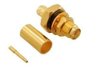 SMA DİŞİ ŞASE SOMUNLU KONNEKTÖR - RG58 - GOLD