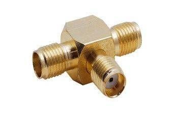 SMA DİŞİ - DİŞİ - DİŞİ T KONNEKTÖR - GOLD