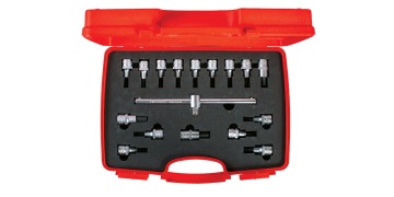 İZELTAŞ   1113 00 6017    1/2” Lokmalı Allen Uç ve Star (Torx®) Uç Takımı (60mm-17 Parça)