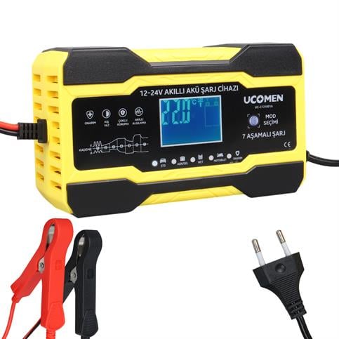 Ucomen UC-C121001A 12V/24V 10Ah Akü Şarj Cihazı