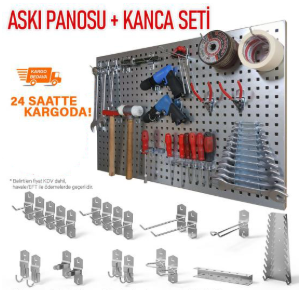 Galvaniz Askı Panosu ve Kanca Seti