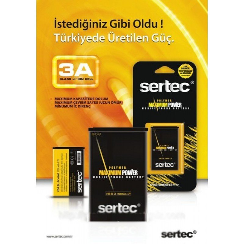 SERTEC - Samsung E598/M3510 Uyumlu Batarya