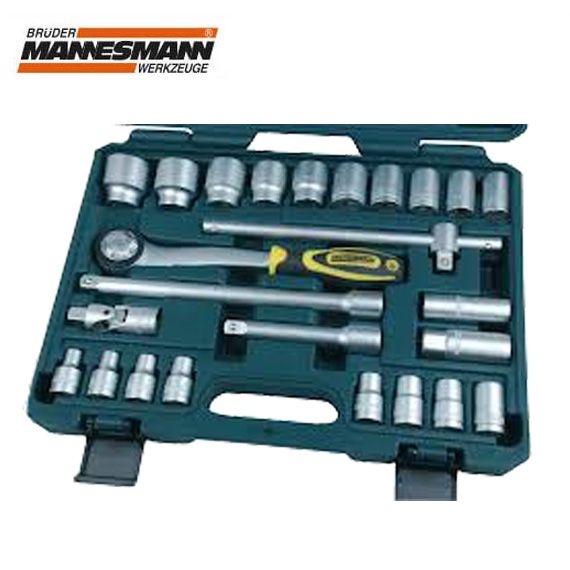 Mannesmann 29080 Lokma Takımı, Cr-V (1/2'', 25 Parça) - 10 YIL Garantili