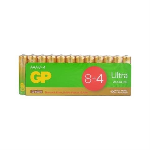 GP Ultra Alkalin AAA İnce Kalem Pil Value Pack 24AU-VS12 12'li