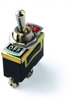 Toggle Switch Büyük Boy (ON)-OFF-ON 3P Vidalı Yaylı