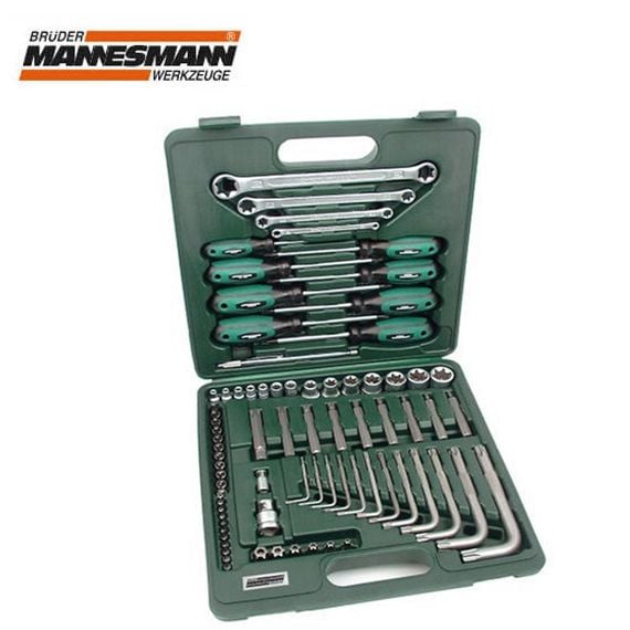 Mannesmann 29140 Alet Seti ve T-profil Lokma Anahtar Takımı (76 Parça, Metrik)
