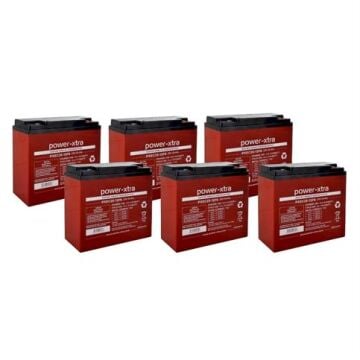Power-Xtra PXEC25-12F6 - 12V 25 Ah Elektrikli Bisiklet Aküsü - F6 - (M6 Bolts) 6 Lı Paket