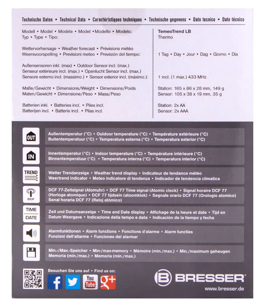 Bresser TemeoTrend LB RC Weather Station