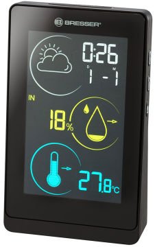 Bresser Temeo Life H Weather Station with Color Display, black