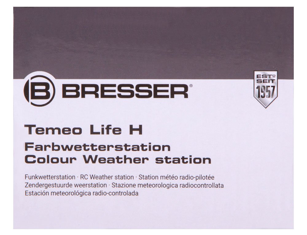 Bresser Temeo Life H Weather Station with Color Display, black