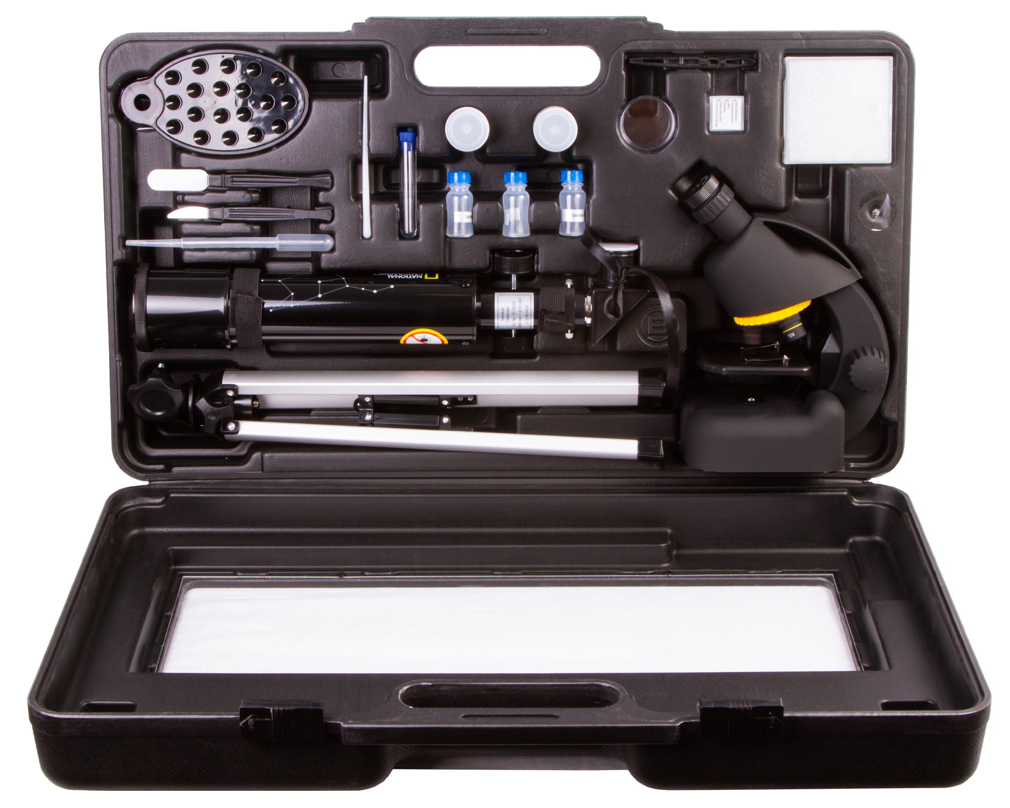 Bresser National Geographic Set: 50/360 AZ Telescope and 40x–640x Microscope