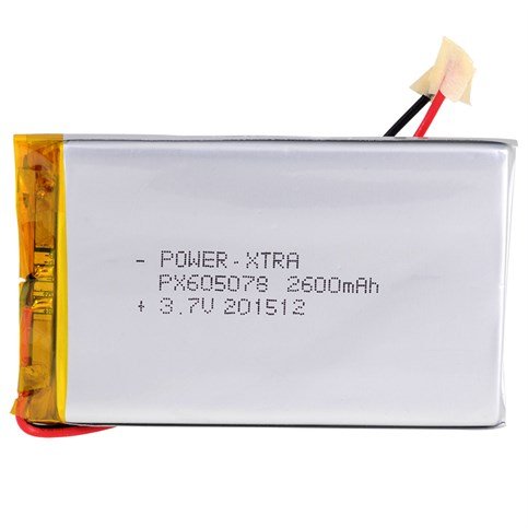 Power-Xtra PX605078 - 3.7V 2600 Mah Li-Polymer Pil - Devreli