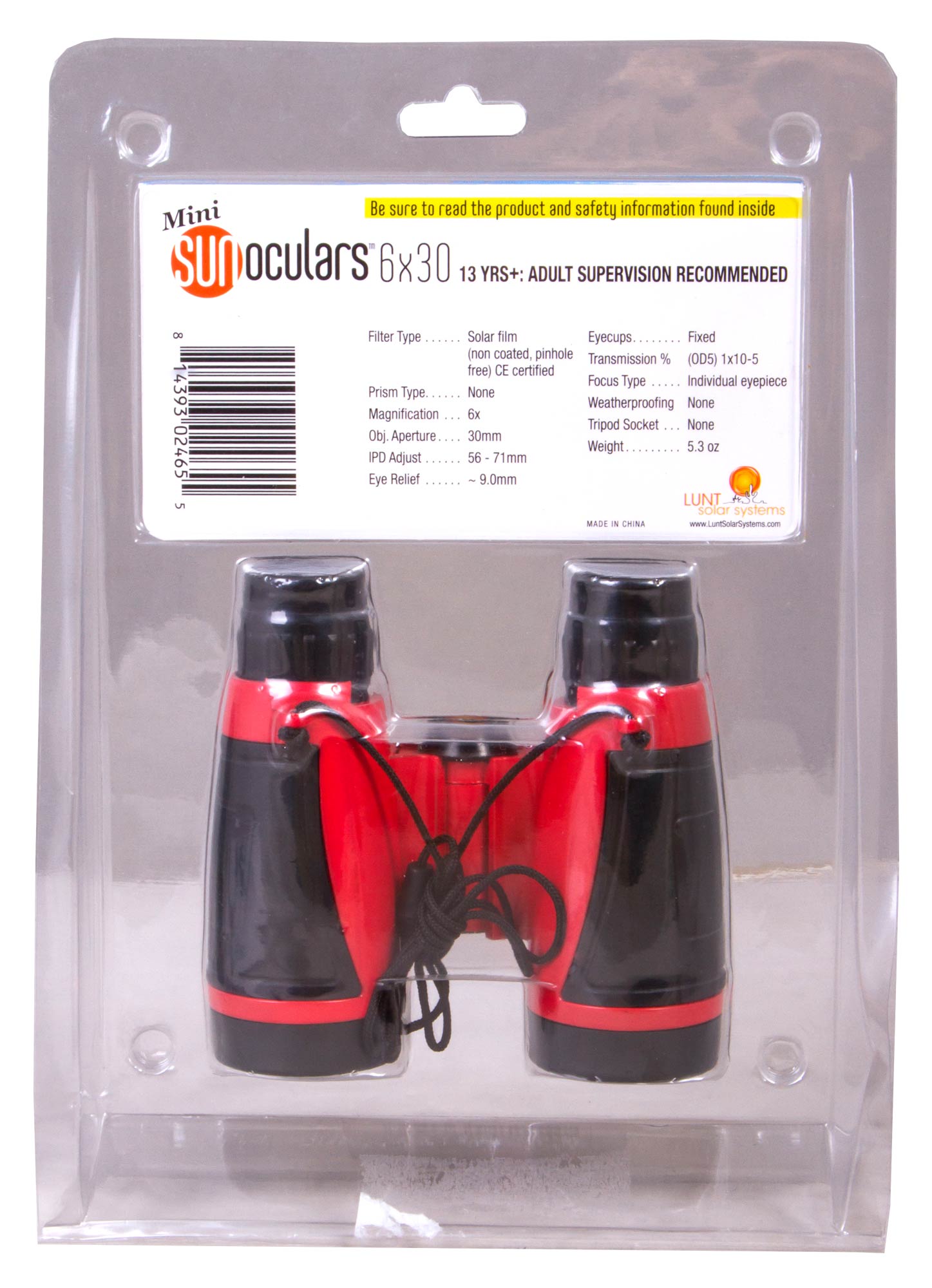 LUNT Mini SUNoculars 6x30 Solar Binoculars