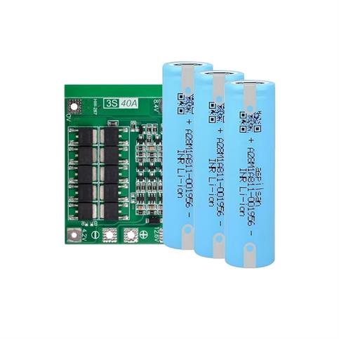 Aspilsan INR18650A28 - 3.7V 2800 Mah Li-İon Şarjlı Pil - 25A 3 Lü  (+ - Pinli) + 3S 40Ah Koruma Devresi