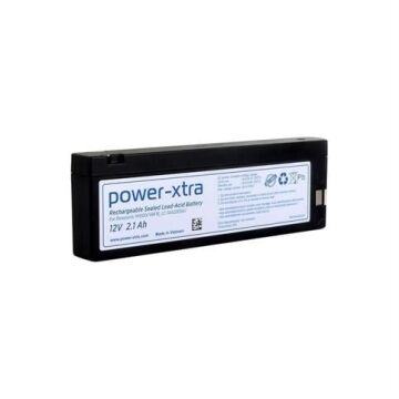 Power-Xtra - Philips M3516A / Nihon Kohden TEC-5200-6100-7100A 7200 12V 2.1 Ah M1000/VBF1E Lead Acid Batarya