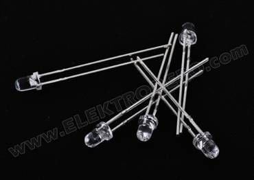 Beyaz 5mm Round 3.0-3.4Volt 20 Derece 12000 MCD 20mA