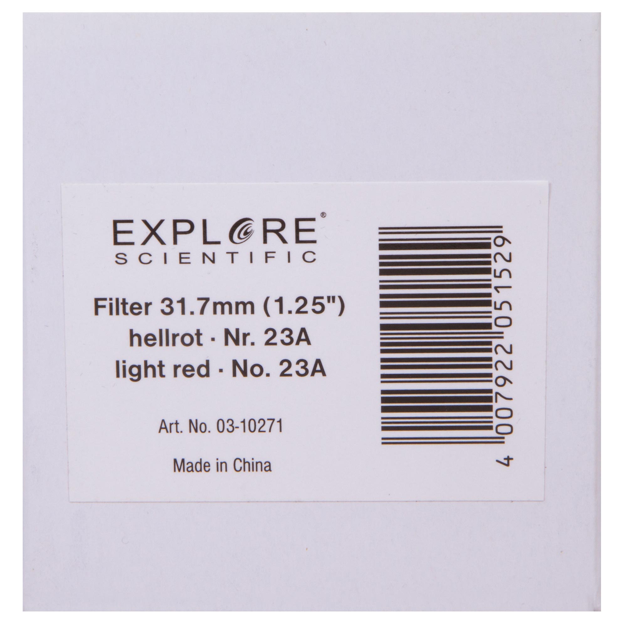 Explore Scientific Light Red N23A 1.25'' Filter