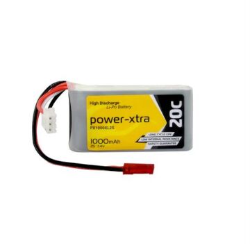 Power-Xtra PX1000XL2S - 2S1P - 7.4V 1000 Mah Li-Polymer Pil -20C