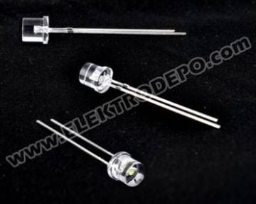 Pembe 3mm Flat 3.0-3.2 Volt 120 Derece 50-100 MCD