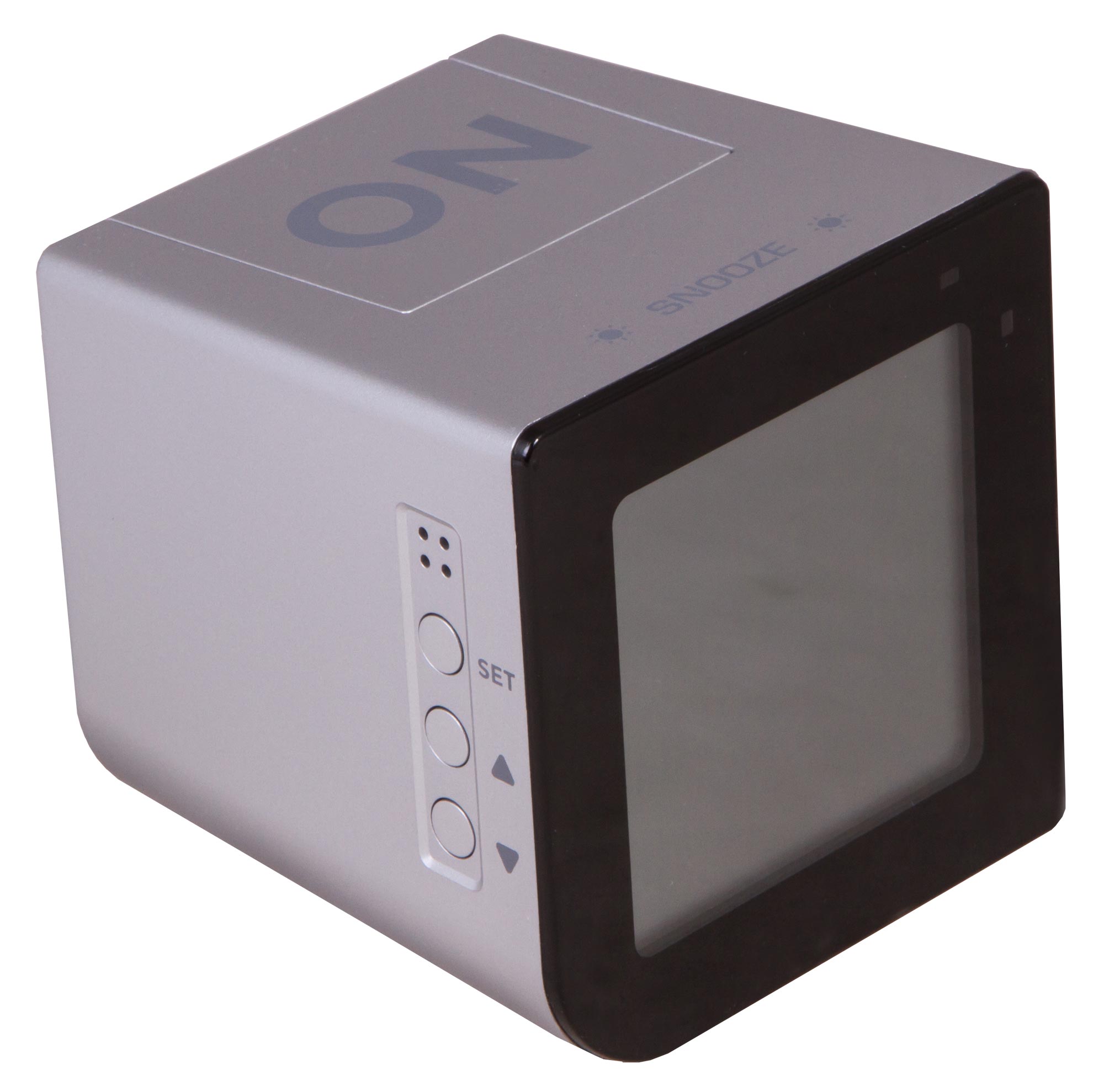 Bresser FlipMe Tabletop Alarm Clock, silver