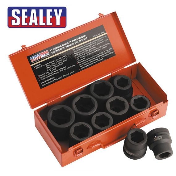 SEALEY AK688 Havalı Lokma Takımı (10 Parça, Metrik ve İnç)