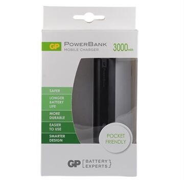 GP GPFN03MBE-2B1 Powerbank Li-İon 3000 Mah Harici Batarya Siyah